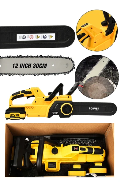 POWER BLACK 21 V XR Lİ-ON ÇİFT BATARYALI 30 CM  FREN SİSTEMLİ ürün görseli 1
