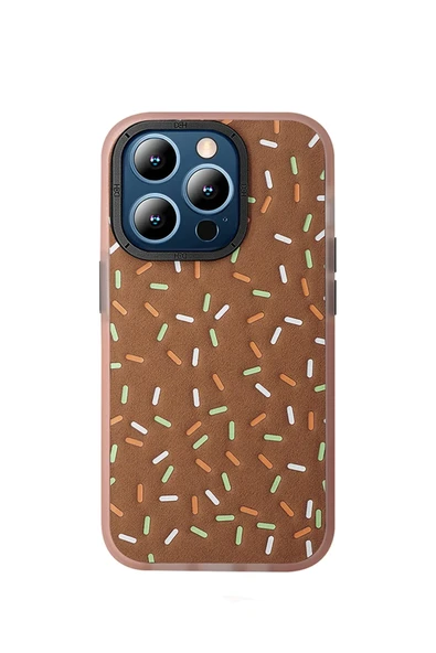 Fuchsia iPhone 15 Pro ile Uyumlu Kılıf HBC-222 Bern Kapak - Kahverengi ürün görseli 1