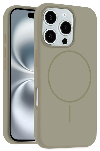 Fuchsia iPhone 16 Pro Max ile Uyumlu Kılıf Jully Kablosuz Şarj Özellikli Kapak - Çöl Titanyum ürün görseli 1