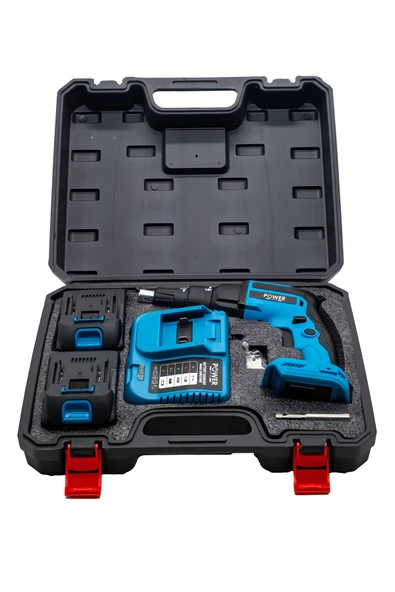 PTTAVM: POWER BLACK ŞARJLI ALÇIPAN VİDALAMA MAVİ 58 vf 12 ah 2
