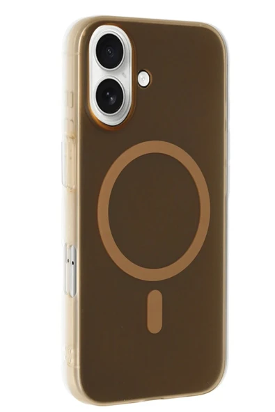 Fuchsia iPhone 16 ile Uyumlu Tuna PC Slim Kablosuz Şarj Özellikli Kapak - Desert ürün görseli 1