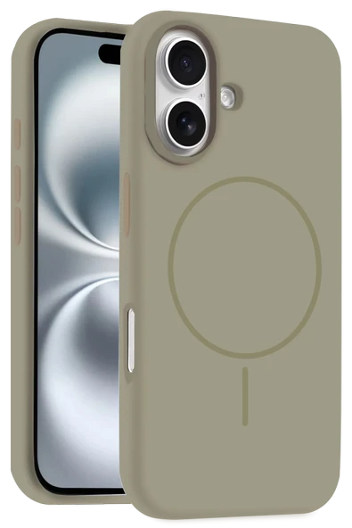 Fuchsia iPhone 16 Plus ile Uyumlu Kılıf Jully Kablosuz Şarj Özellikli Kapak - Çöl Titanyum ürün görseli 1