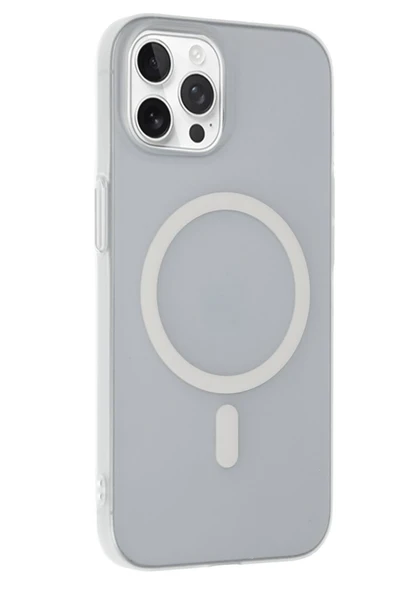 Fuchsia iPhone 14 Pro Max ile Uyumlu Tuna PC Slim Kablosuz Şarj Özellikli Kapak - Şeffaf ürün görseli 1