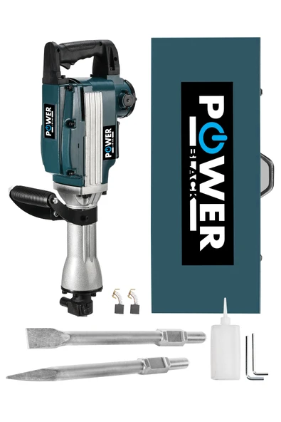 POWER BLACK 16 Kg Kırıcı Darbeli Hilti 2 Adet Sivri Ve Yassı Uç Hediyeli ürün görseli 1