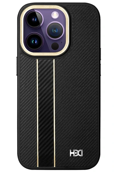 Fuchsia iPhone 15 Pro Max ile Uyumlu Kılıf HBC-163 Times Kapak - Siyah ürün görseli 1