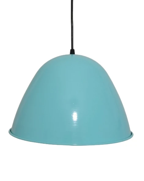 RİOLİGHT RETRO TURKUAZ İÇİ BEYAZ TEKLİ METAL SARKIT ÇAP: 28CM ürün görseli 1