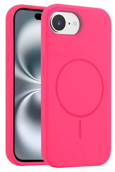 Fuchsia iPhone 16E ile Uyumlu Kılıf Jully Kablosuz Şarj Özellikli Kapak - Pembe ürün görseli 1