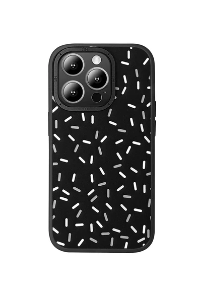 Fuchsia iPhone 15 Pro Max ile Uyumlu Kılıf HBC-222 Bern Kapak - Siyah ürün görseli 1