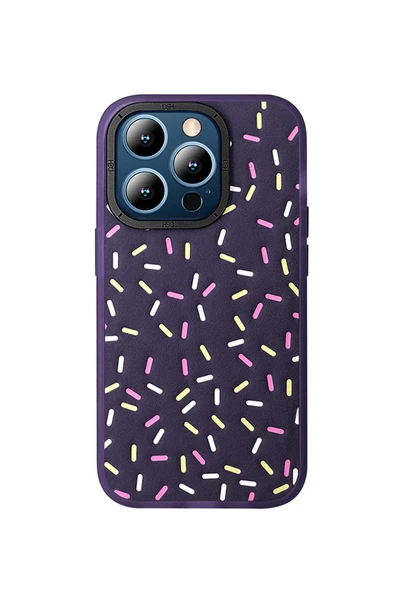 Fuchsia iPhone 15 Pro Max ile Uyumlu Kılıf HBC-222 Bern Kapak - Derin Mor ürün görseli 1