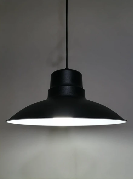RİOLİGHT RETRO,RUSTİK,MODERN MUTFAK,CAFE,BAR ÜSTÜ İÇİN TEKLİ METAL SARKIT AVİZE  ÇAP:30CM ürün görseli 1