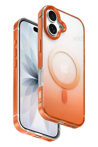 Fuchsia iPhone 17 ile Uyumlu HBC-395 Altai Kablosuz Şarj Özellikli Kapak - Turuncu ürün görseli 1