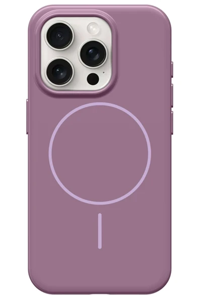 Fuchsia iPhone 14 Pro Max ile Uyumlu HBC-300 Beat Kablosuz Şarj Özellikli Kılıf - Mor ürün görseli 1