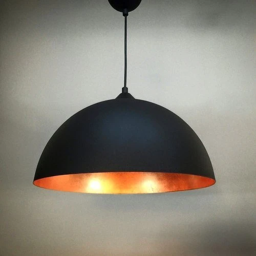 RİOLİGHT RETRO SİYAH TEKLİ METAL SARKIT AVİZE ŞAPKA ÇAPI: 30CM ürün görseli 1