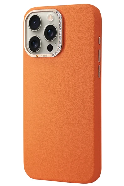 Fuchsia iPhone 14 Pro ile Uyumlu HBC-255 Viyana Kapak - Turuncu ürün görseli 1
