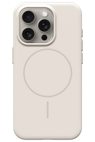 Fuchsia iPhone 15 Pro Max ile Uyumlu HBC-300 Beat Kablosuz Şarj Özellikli Kılıf - Beyaz ürün görseli 1