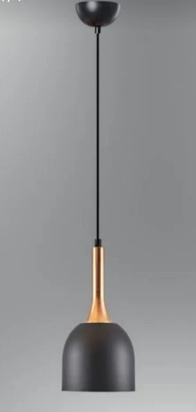 RİOLİGHT MODERN SİYAH TEKLİ METAL SARKIT AVİZE ürün görseli 1