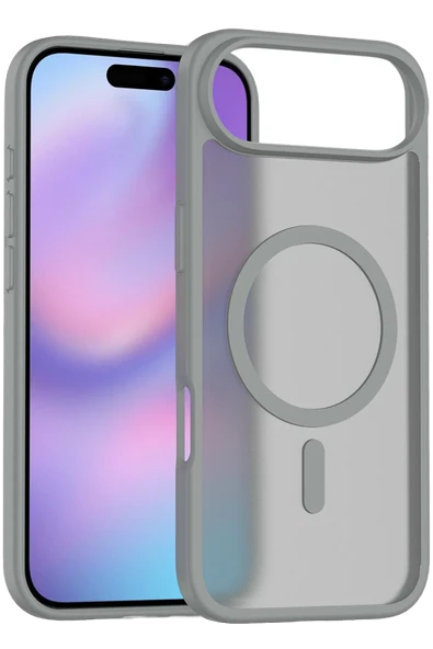 Fuchsia iPhone 17 Air ile Uyumlu Jota Kablosuz Şarj Özellikli Kapak - Çöl Titanyum ürün görseli 1