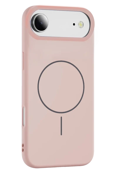 Fuchsia iPhone 17 Air ile Uyumlu Jully Kablosuz Şarj Özellikli Kapak - Pudra ürün görseli 1