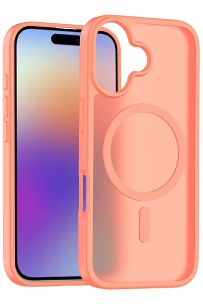 Fuchsia iPhone 17 ile Uyumlu Jota Kablosuz Şarj Özellikli Kapak - Turuncu ürün görseli 1