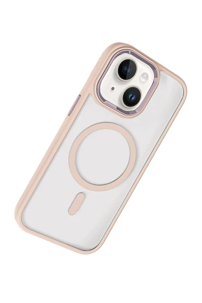 Apple iPhone 14 Terea Magsafe Kapak - Pembe - Resim 7