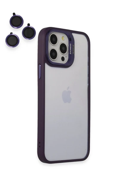 Fuchsia iPhone 14 Pro ile Uyumlu Kılıf Roblox Lens Standlı Kapak - Mor ürün görseli 1