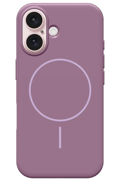 Fuchsia iPhone 16 ile Uyumlu HBC-300 Beat Kablosuz Şarj Özellikli Kılıf - Mor ürün görseli 1