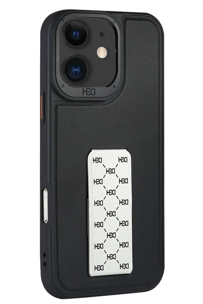 Fuchsia iPhone 11 ile Uyumlu HBC-265 Madrid Kablosuz Şarj Özellikli Standlı Kapak - Siyah ürün görseli 1