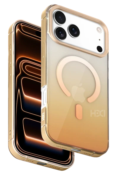 Fuchsia iPhone 17 Pro ile Uyumlu HBC-395 Altai Kablosuz Şarj Özellikli Kapak - Çöl Titanyum ürün görseli 1
