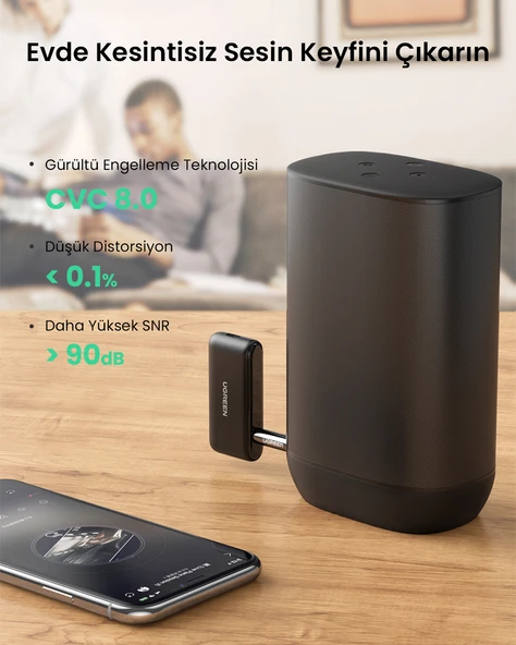 UGREEN Bluetooth 5.0 Ses Alıcı Adaptör, 70303 - Resim 6