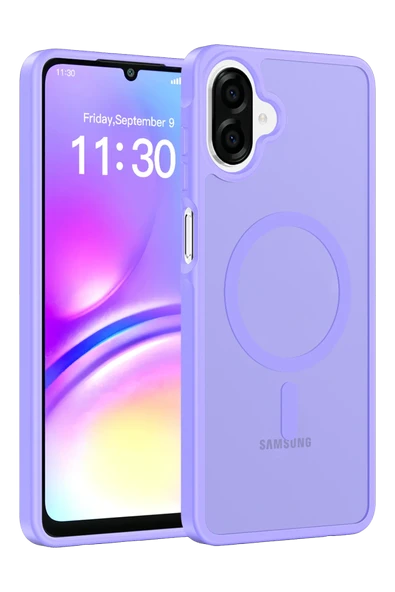 Fuchsia Samsung Galaxy A07 ile Uyumlu Jota Kablosuz Şarj Özellikli Kapak - Lila ürün görseli 1