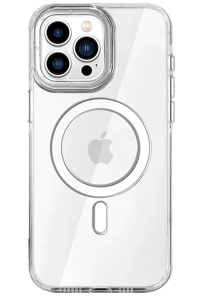 Fuchsia iPhone 16 Pro ile Uyumlu HBC-274 PC 2.0 Şeffaf Kablosuz Şarj Özellikli Kapak - Şeffaf ürün görseli 1