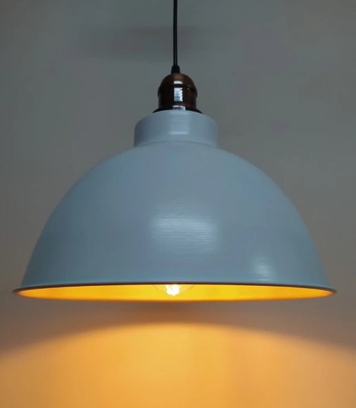 RİOLİGHT RETRO BEYAZ TEKLİ BAKIR ASKILI  METAL SARKIT ürün görseli 1