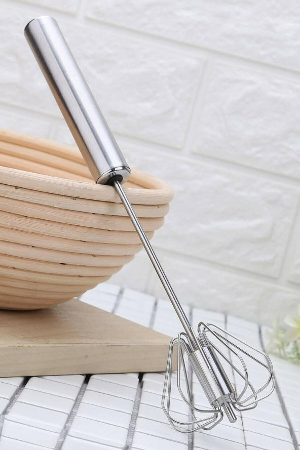 Hometarz Basmalı Çırpıcı Karıştırıcı Otomatik İnox Çelik 36cm ürün görseli 1
