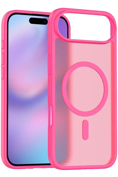 Fuchsia iPhone 17 Air ile Uyumlu Jota Kablosuz Şarj Özellikli Kapak - Rose ürün görseli 1