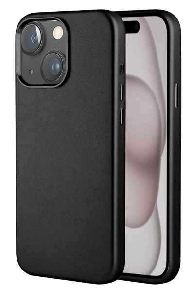 Fuchsia iPhone 15 ile Uyumlu HBC-242 Dividing Kablosuz Şarj Özellikli Kapak - Siyah ürün görseli 1
