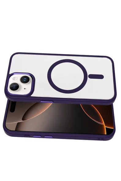 Apple iPhone 14 Terea Magsafe Kapak - Derin Mor - Resim 7