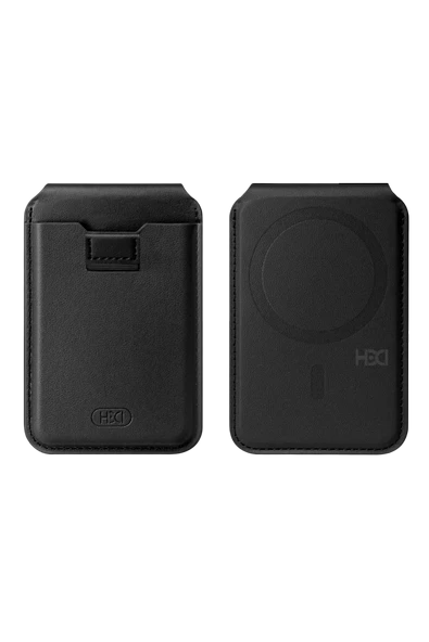 HS-020 Namib Stant Özellikli Magsafe Kartlık - Siyah ürün görseli 1