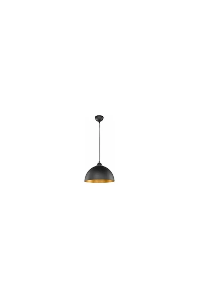 Riolight modern,retro,vintage oda,mutfak,otel,cafeler için siyah 1xe27 metal sarkıt avize çap:30cm - Siyah Renk ürün görseli 1