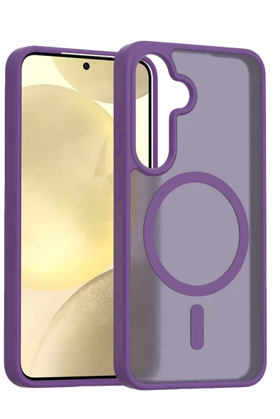 Fuchsia Samsung Galaxy A26 ile Uyumlu Jota Kablosuz Şarj Özellikli Kapak - Derin Mor ürün görseli 1