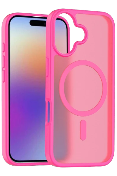 Fuchsia iPhone 17 ile Uyumlu Jota Kablosuz Şarj Özellikli Kapak - Rose ürün görseli 1