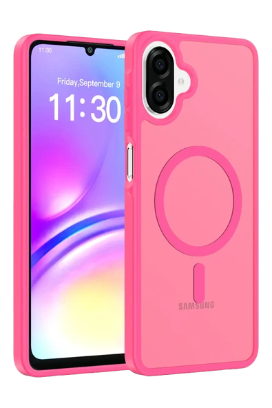 Fuchsia Samsung Galaxy A07 ile Uyumlu Jota Kablosuz Şarj Özellikli Kapak - Rose ürün görseli 1