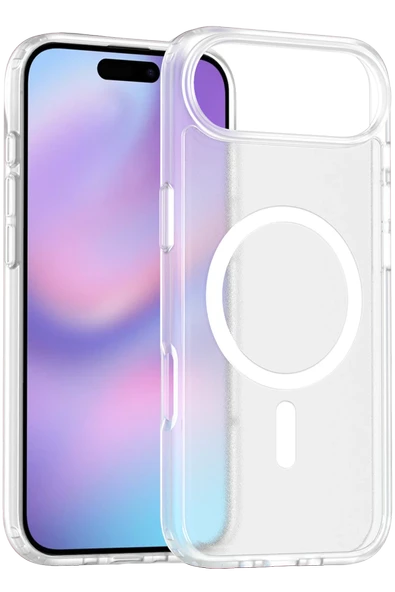 Fuchsia iPhone 17 Air ile Uyumlu Jota Kablosuz Şarj Özellikli Kapak - Şeffaf ürün görseli 1