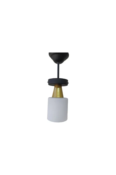 Riolight  Modern Siyah Tekli Opal Camlı Sarkıt - Beyaz Renk ürün görseli 1