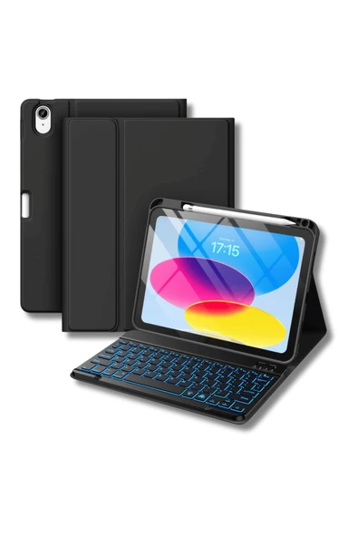 iPad 11. Nesil A16 çipli 2024 2025 Uyumlu Klavyeli Tablet Kılıfı ürün görseli 1