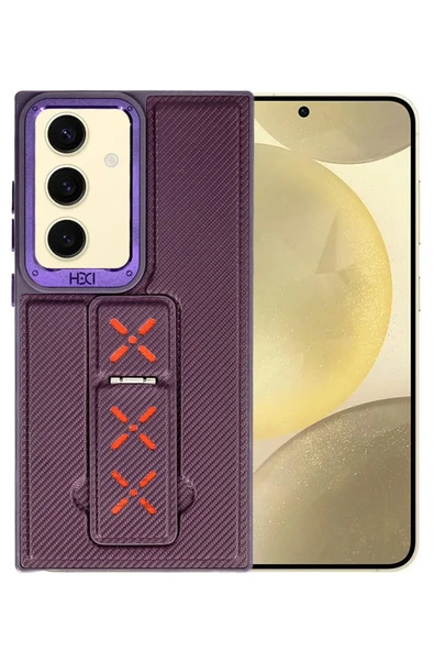 Fuchsia Samsung Galaxy S24 ile Uyumlu HBC-248 Lima Standlı Kapak - Derin Mor ürün görseli 1