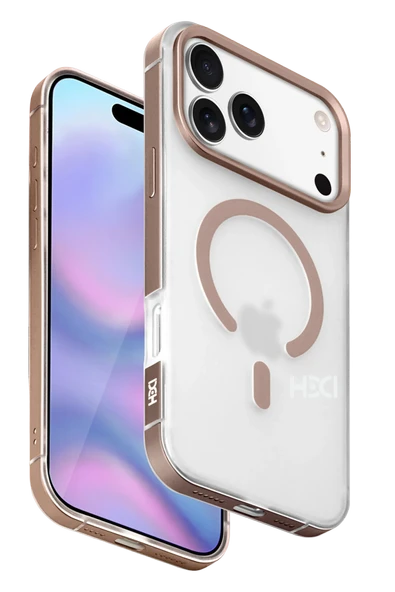 Fuchsia iPhone 17 Pro ile Uyumlu HBC-394 Himalayas Kablosuz Şarj Özellikli Kapak - Çöl Titanyum ürün görseli 1