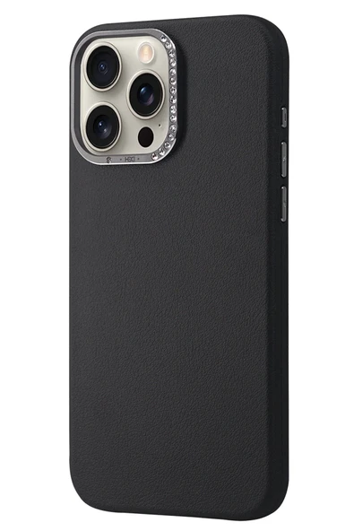 Fuchsia iPhone 14 Pro Max ile Uyumlu HBC-255 Viyana Kapak - Siyah ürün görseli 1