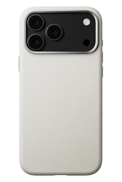 iPhone 17 Pro Max Wonder Deri Magsafe Kapak - Beyaz ürün görseli 1