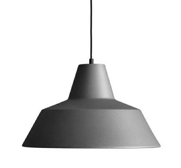 RİOLİGHT RETRO GRİ İÇİ BEYAZ TEKLİ METAL SARKIT ÇAP: 24CM ürün görseli 1