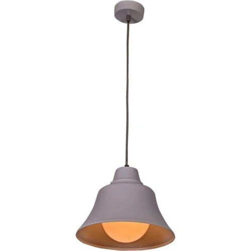 RİOLİGHT RETRO GRİ İÇİ BEYAZ TEKLİ METAL SARKIT AVİZE ÇAP:22CM ürün görseli 1